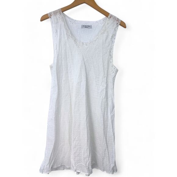 La Fenice Atelier Venezia VINTAGE Lace Trim Swiss Dot Lingerie Slip Nightgown - Picture 1 of 6